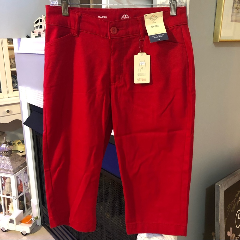 St. John’s Bay Petite Secretly Slender Mid Rise Capri Pants